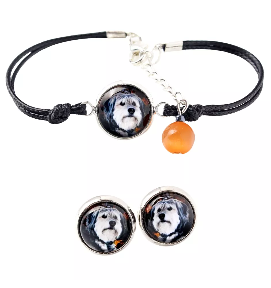 Berger polonais de plaine - ensemble de bijoux avec votre photo, accessoire féminin, article fait main, produit fabriqué à la main avec passion pour la création de la marque Art-Dog