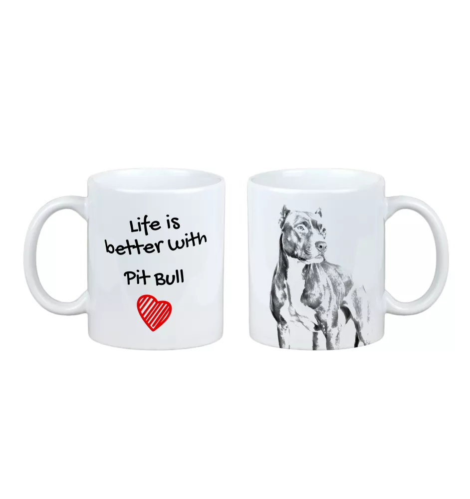 Pit Bull, American Pit Bull Terrier, Pitbull, APBT - Tasse mit Hund, Tasse mit Bild, personalisiertes Geschenk der Marke Art-Dog