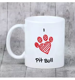 Pit Bull, American Pit Bull Terrier, Pitbull Terrier, APBT - cup with a dog, cute cup with graphics, a gift with your photo from the Art-Dog brand