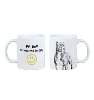 Pit Bull, American Pit Bull Terrier, Pitbull, APBT - tasse avec chien, une tasse joyeuse pour les amoureux des chiens, un cadeau personnalisé de la marque Art-Dog