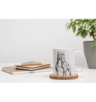 Pit Bull, American Pit Bull Terrier, Pitbull, APBT - tasse avec chien, une tasse joyeuse pour les amoureux des chiens, un cadeau personnalisé de la marque Art-Dog