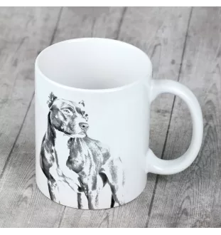 Pit Bull, American Pit Bull Terrier, Pitbull, APBT - tasse avec chien, une tasse joyeuse pour les amoureux des chiens, un cadeau personnalisé de la marque Art-Dog