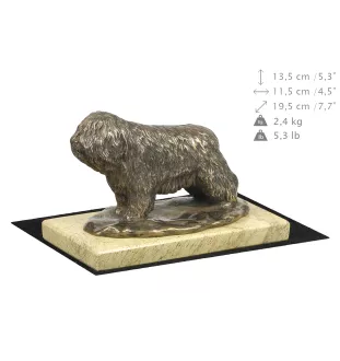Polnischer Niederungshütehund, PON - Hundestatue, Hundesilhouettefigur, Trophäe für die Hundeausstellung der Marke Art-Dog