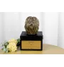 Polish Lowland Sheepdog, PON, Valee Sheepdog - an urn with an engraving and a sculpture of a dog, a handmade product by the Art-Dog brand.