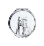 Pit Bull, American Pit Bull Terrier, Pitbull, APBT - miroir de poche avec chien, miroir personnalisé pour sac à main, miroir compact avec impression de la marque Art-Dog