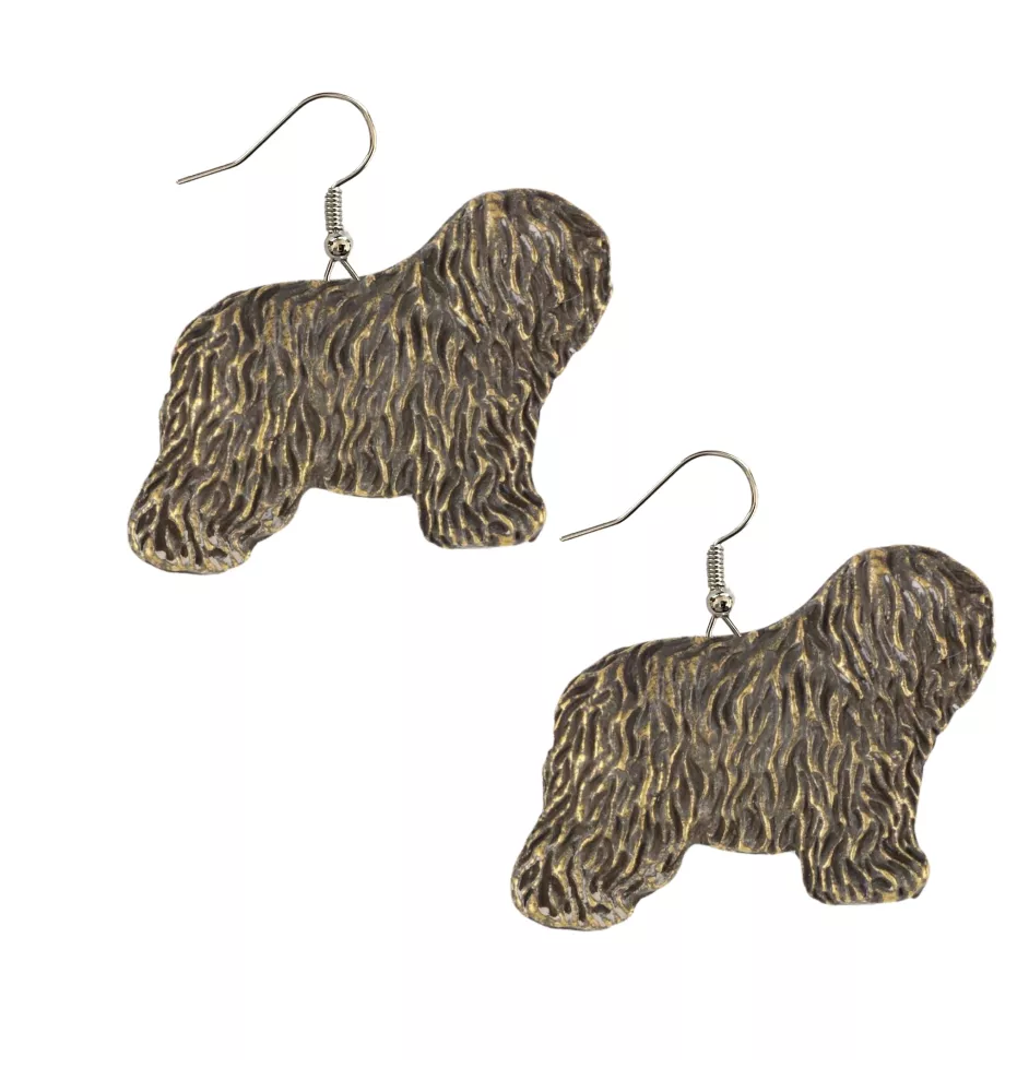 Polish Lowland Sheepdog, PON, Valee Sheepdog I - hanging earrings with dogs, charming jewelry for a dog mom, a gift for a girl from the Art-Dog brand