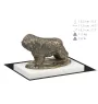 Polski owczarek nizinny statuetka na białym drewnie Art-Dog