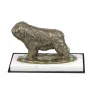 Polnischer Niederungshütehund, PON - Hundestatue, Figur auf weißem Marmor, Trophäe für die Art-Dog-Hundeaustellung