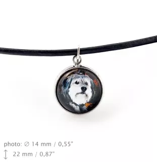 Polski owczarek nizinny naszyjnik i bransoletka ze zdjęciem Art-Dog