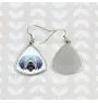 Polish Lowland Sheepdog, PON, Valee Sheepdog - earrings with a picture and the inscription geometric dog Art-Dog