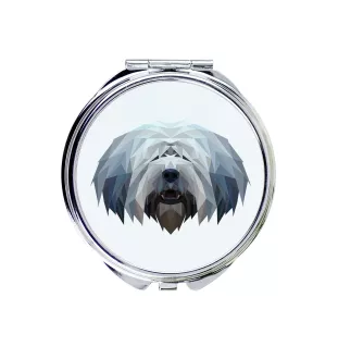 Polnischer Niederungshütehund, PON - Spiegel mit Foto und geometrischem Aufdruck der Marke Art-Dog