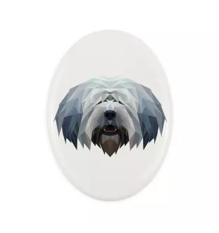 Polski owczarek nizinny płytka geometryczna Art-Dog