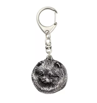 Poméranien, loulou de Poméranie, spitz nain - Porte-clés argenté avec chien, décoration de sac à main, pendentif de sac à dos par la marque Art-Dog