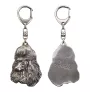 Poodle - Silver-plated key ring with dog, handbag decoration, backpack pendant by Art-Dog brand