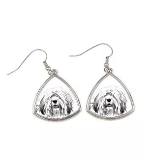 Berger polonais de plaine - boucles d'oreilles avec chien, boucles d'oreilles pendantes avec photo, bijoux personnalisés avec impression de la marque Art-Dog