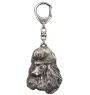 Poodle - Silver-plated key ring with dog, handbag decoration, backpack pendant by Art-Dog brand