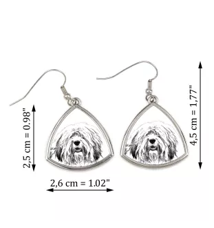 Berger polonais de plaine - boucles d'oreilles avec chien, boucles d'oreilles pendantes avec photo, bijoux personnalisés avec impression de la marque Art-Dog