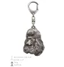 Poodle - Silver-plated key ring with dog, handbag decoration, backpack pendant by Art-Dog brand