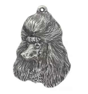 Poodle - Silver-plated key ring with dog, handbag decoration, backpack pendant by Art-Dog brand