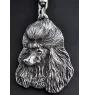 Poodle - Silver-plated key ring with dog, handbag decoration, backpack pendant by Art-Dog brand