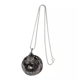Pomeranian, Pommer, Pommerlo, Zwergspitz - Hundehalsband, einzigartiger Schmuck für den Hundefan, einzigartiger Kreuzotter-Anhänger der Marke Art-Dog