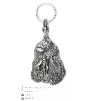 Poodle - Silver-plated dog pendant, handbag decoration, backpack pendant by Art-Dog brand