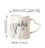 Polish Lowland Sheepdog, PON, Valee Sheepdog - cup with a dog, adorable cup with a heart-shaped handle, universal gift from the Art-Dog brand