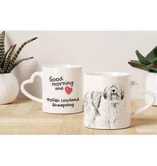 Berger polonais de plaine - tasse avec chien, une tasse adorable avec une anse en forme de cœur, un cadeau universel de la marque Art-Dog