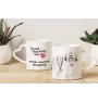 Polish Lowland Sheepdog, PON, Valee Sheepdog - cup with a dog, adorable cup with a heart-shaped handle, universal gift from the Art-Dog brand