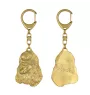 Poodle - Gilded key ring with dog, handbag decoration, luxury accessory by Art-Dog brand