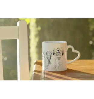 Berger polonais de plaine - tasse avec chien, une tasse adorable avec une anse en forme de cœur, un cadeau universel de la marque Art-Dog