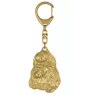 Poodle - Gilded key ring with dog, handbag decoration, luxury accessory by Art-Dog brand