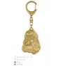 Poodle - Gilded key ring with dog, handbag decoration, luxury accessory by Art-Dog brand
