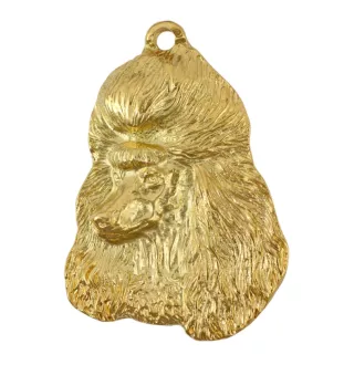 Poodle - Gilded key ring with dog, handbag decoration, luxury accessory by Art-Dog brand