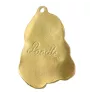 Poodle - Gilded key ring with dog, handbag decoration, luxury accessory by Art-Dog brand