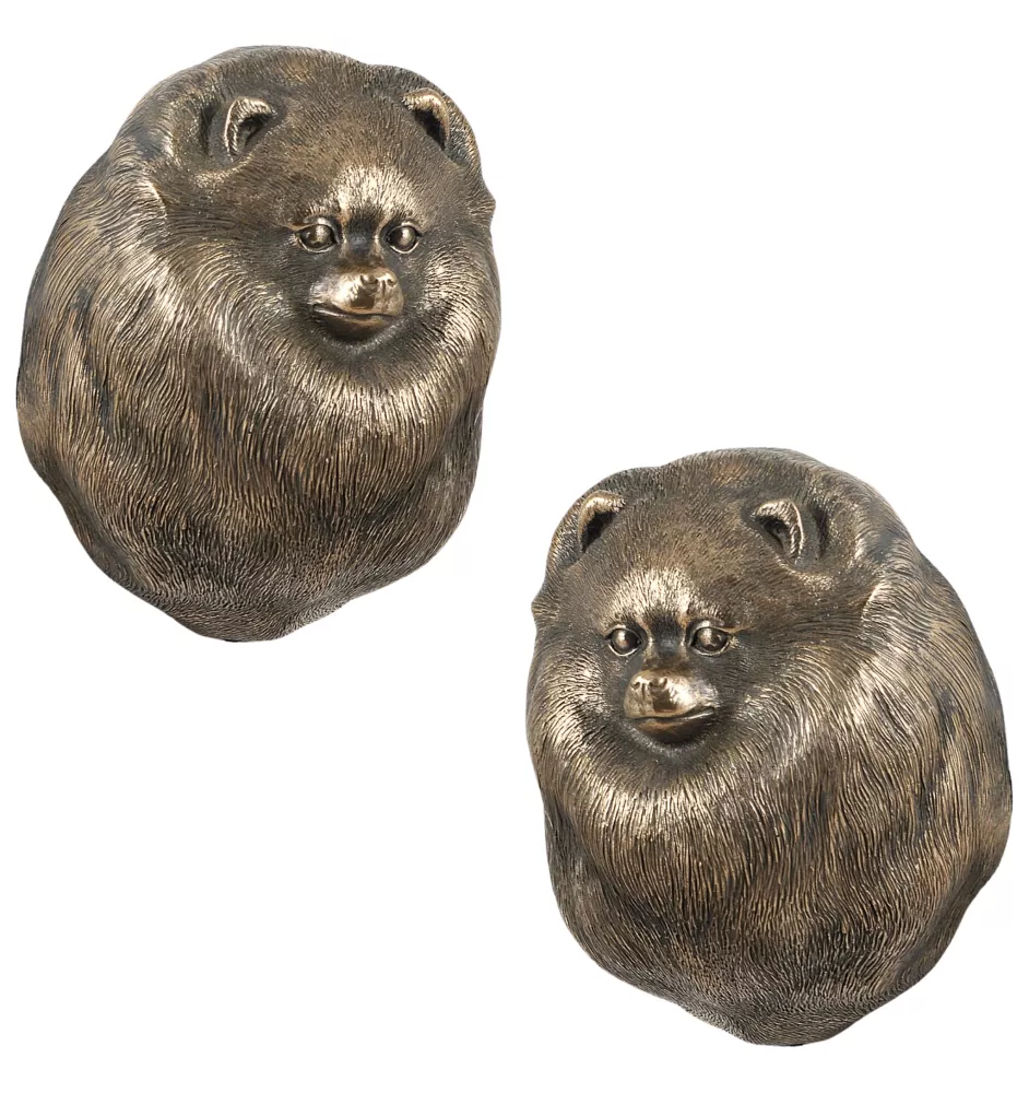 Poméranien, loulou de Poméranie, spitz nain - Statue de chien, buste suspendu, décoration unique pour les amoureux des chiens par la marque Art-Dog