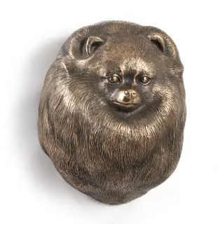 Poméranien, loulou de Poméranie, spitz nain - Statue de chien, buste suspendu, décoration unique pour les amoureux des chiens par la marque Art-Dog
