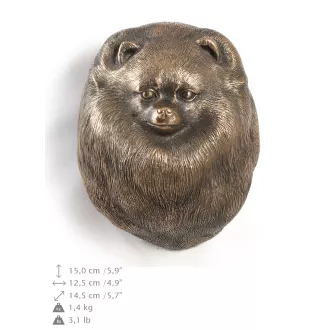 Poméranien, loulou de Poméranie, spitz nain - Statue de chien, buste suspendu, décoration unique pour les amoureux des chiens par la marque Art-Dog