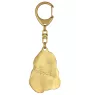 Poodle - Gilded key ring with dog in gift box, handbag decoration, luxury accessory by Art-Dog brand