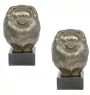 Pomeranian dog, Pom Dog, Dwarf Spitz - Dog statue, bust on stone base, sculpture, trophy for dog show by Art-Dog brand