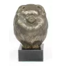 Pomeranian dog, Pom Dog, Dwarf Spitz - Dog statue, bust on stone base, sculpture, trophy for dog show by Art-Dog brand