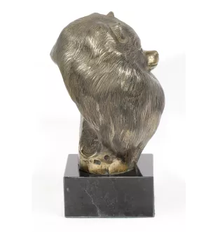 Pomeranian, Pommer, Pommerlo, Zwergspitz - Hundestatue, Büste auf Steinsockel, Skulptur, Trophäe für Hundeausstellung der Marke Art-Dog