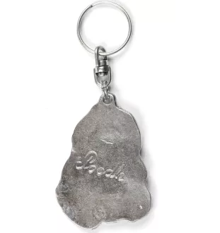 Caniche - Pendentif argenté avec un chien dans une boîte décorative, décoration de sac à main, pendentif de sac à dos par la marque Art-Dog