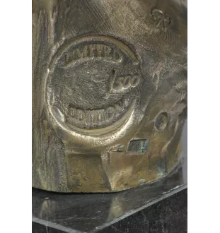 Pomeranian, Pommer, Pommerlo, Zwergspitz - Hundestatue, Büste auf Steinsockel, Skulptur, Trophäe für Hundeausstellung der Marke Art-Dog