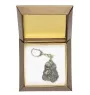 Poodle - Silver-plated key ring with a dog in a gift box, handbag decoration, backpack pendant by Art-Dog brand