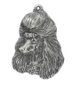 Caniche - Porte-clés argenté avec un chien dans une boîte cadeau, décoration de sac à main, pendentif de sac à dos par la marque Art-Dog