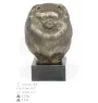 Pomeranian, Pommer, Pommerlo, Zwergspitz - Hundestatue, Büste auf Steinsockel, Skulptur, Trophäe für Hundeausstellung der Marke Art-Dog
