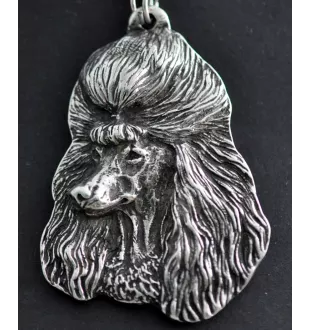 Pudel - Halskette mit Hund, versilberter Anhänger für Hundefans, einzigartiger Schmuck der Marke Art-Dog