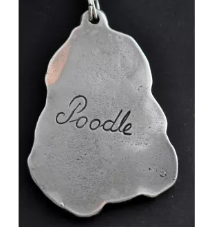 Caniche - collier avec un chien, pendentif en plaqué argent pour les fans de chiens, bijoux uniques de la marque Art-Dog