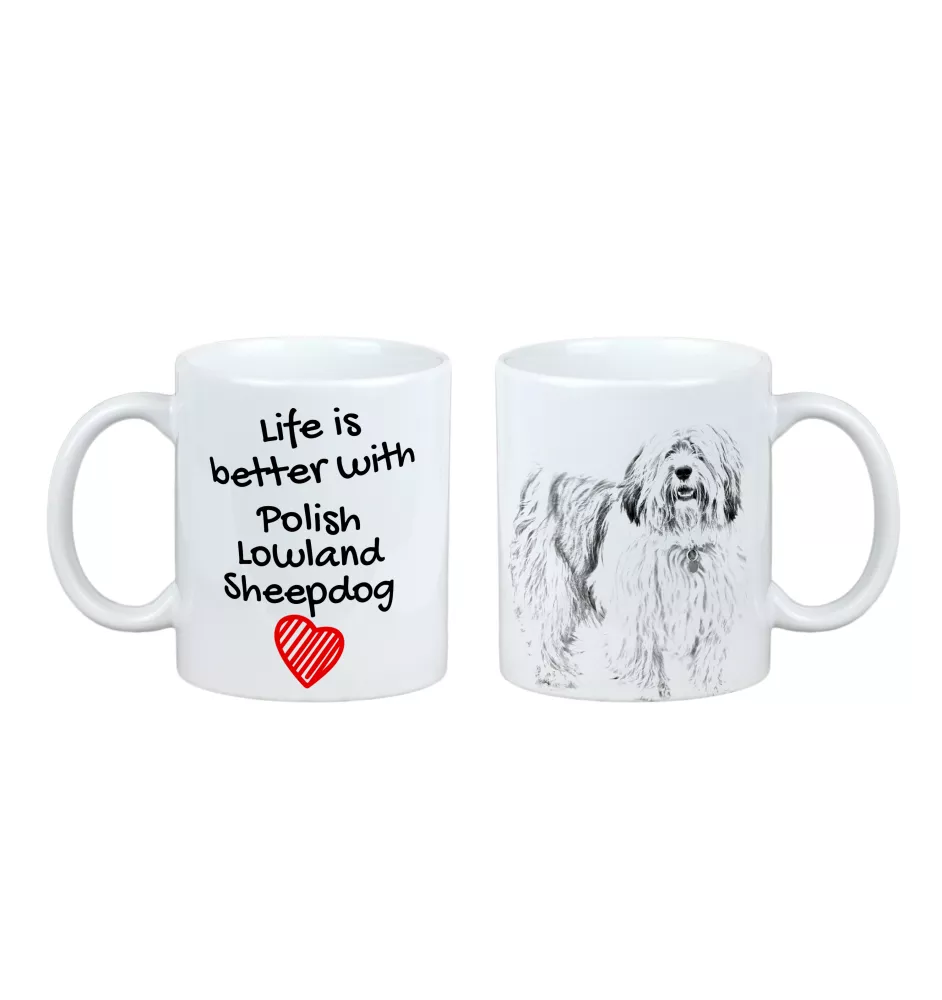 Berger polonais de plaine - tasse avec chien, tasse avec photo, cadeau personnalisé de la marque Art-Dog